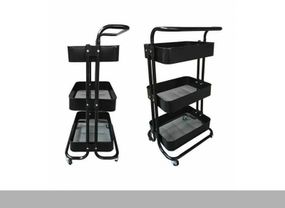 Полиця-етажерка ZM-1670 3 яруси з мобільною конструкцією для зберігання книг, іграшок та кухонного приладдя (47341-ZM-1670_886)