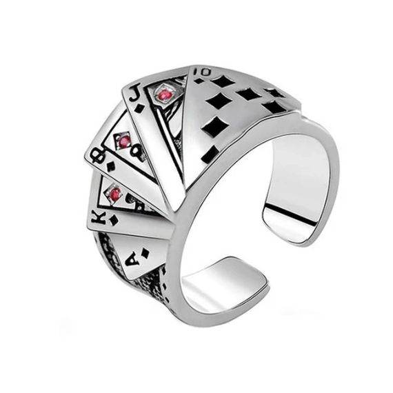 Каблучка у вигляді гральних карт регульована