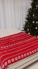 Плед Dushka Home Новогодний 20774 200х230 см красный