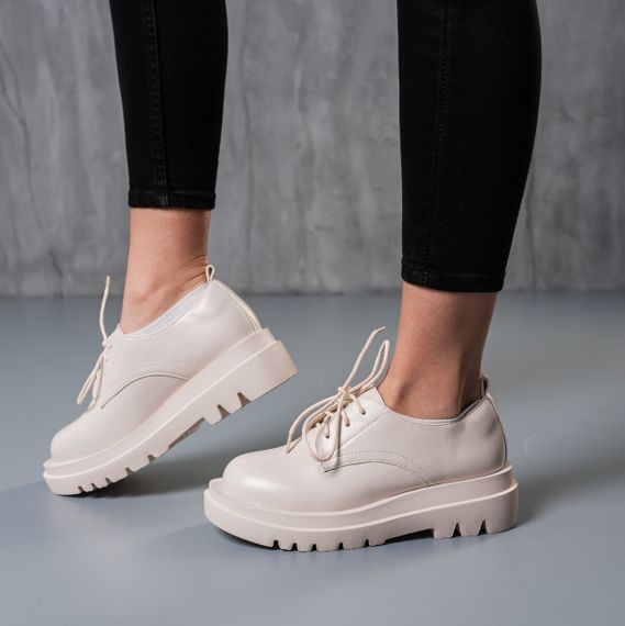 Броги женские Fashion Hogan 3792 40 размер 25 см Бежевый | Зображення 3