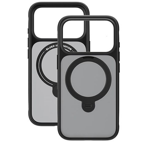 TPU+PC чохол Blueo Skin Friendly 360 Rotatable Stand with MagSafe для Apple iPhone 17 Pro Max (6.9") Black | Зображення 2