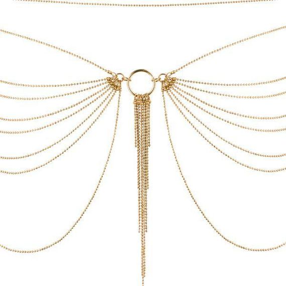 Ланцюжок на трусики або ліф Bijoux Indiscrets MAGNIFIQUE Waist Chain - Gold, прикраса на тіло | Зображення 1