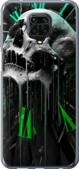 Чехол на Xiaomi Redmi Note 9 Pro Череп-часы "4100u-1911-17620"