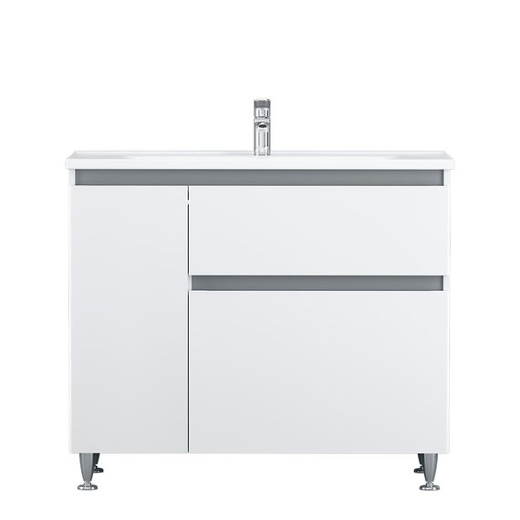 Тумба підлогова AM.PM X - Joy 100 см лівобічна з умывальником (M85-FSL10026-WC10026WG38)