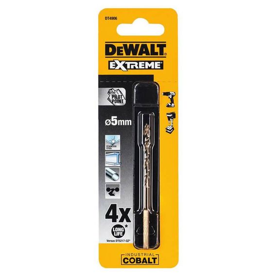 Свердло по металу 5мм EXTREME Industrial Cobalt DeWALT DT4906