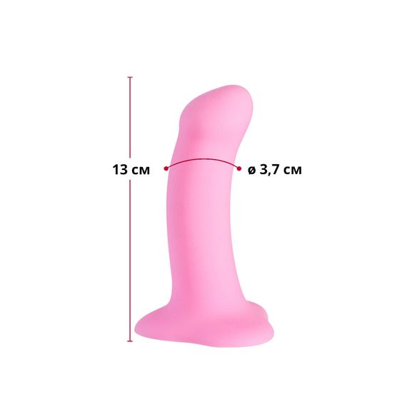 Фаллоимитатор Fun Factory AMOR, розовый, длина 14,6 см, диаметр 3,7 см, изогнутый