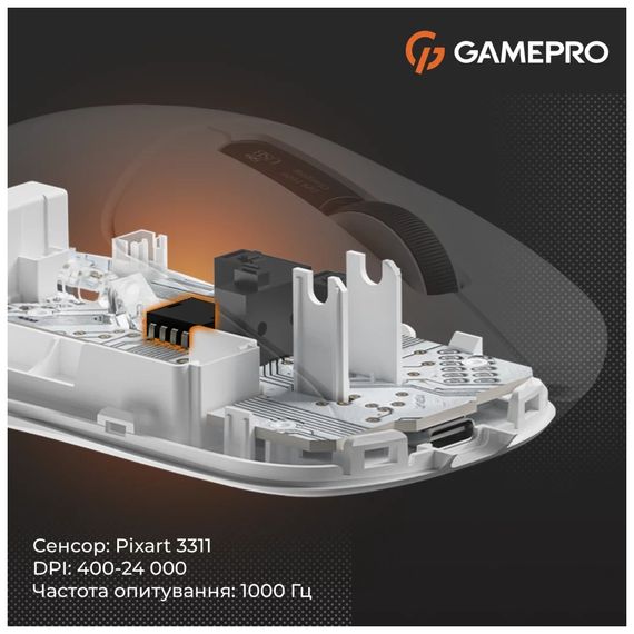 Мишка GamePro Genesis Ranker Wireless/Bluetooth/USB White (GM012W) | Зображення 2