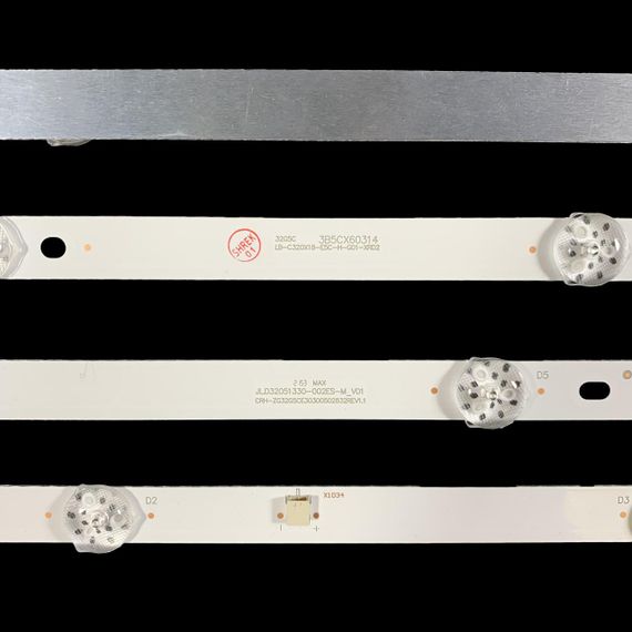 LED підсвітка TV 32" 600mm 3V 5-led LB-C320X18-E5C-H-G01-XRD2 CRH-ZG32G5CE30300502832REV1.1 2шт. | Зображення 2