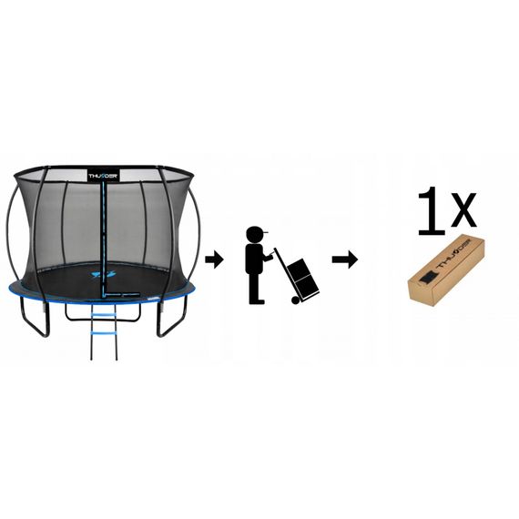 Батут із внутрішньою сіткою THUNDER Inside Ultra 6FT 185 см Black/Blue | Зображення 1
