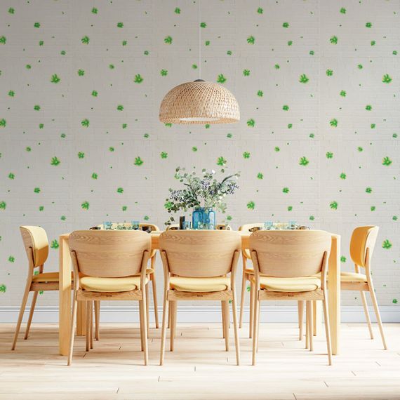 Панель стінова 3D 700х770х4мм зелені квіти (D) Sticker Wall SW-00001976 | Зображення 4