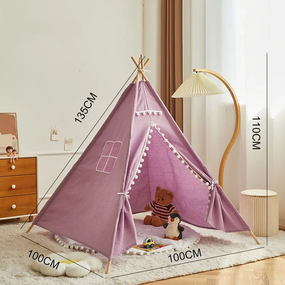 Палатка-вигвам для детей / Детская игровая палатка 135х110х100 см Фиолетовая