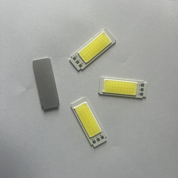 Модуль линейка COB LED HX-128 3.2В белый, красный цвет аллюминевая основа 25*14мм | Зображення 1