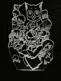 Акриловий світильник-нічник Фейри Тейл (Fairy Tail) білий tty-n000867