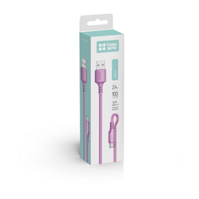 Кабель USB Type-C ColorWay CW-CBUC044-PU 2,4A 1м фіолетовий