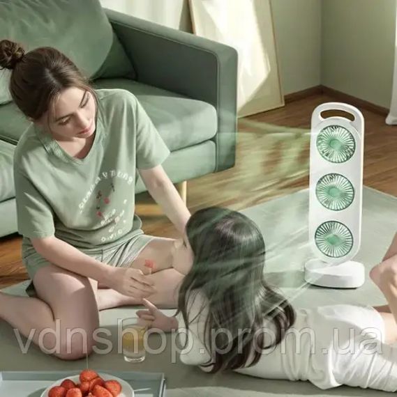 Вентилятор акумуляторний, 1200мАч, від USB, S-31 / Міні вентилятор портативний / Настільний вентилятор | Зображення 4
