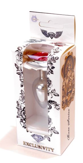 Анальний затор Boss Series - Jewellery Silver Heart PLUG Pink S, BS6400044 sexstyle | Зображення 6