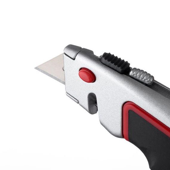 Ніж з висувним трапецієподібним лезом 60*19 мм, металевий корпус INTERTOOL HT-0516 | Зображення 5