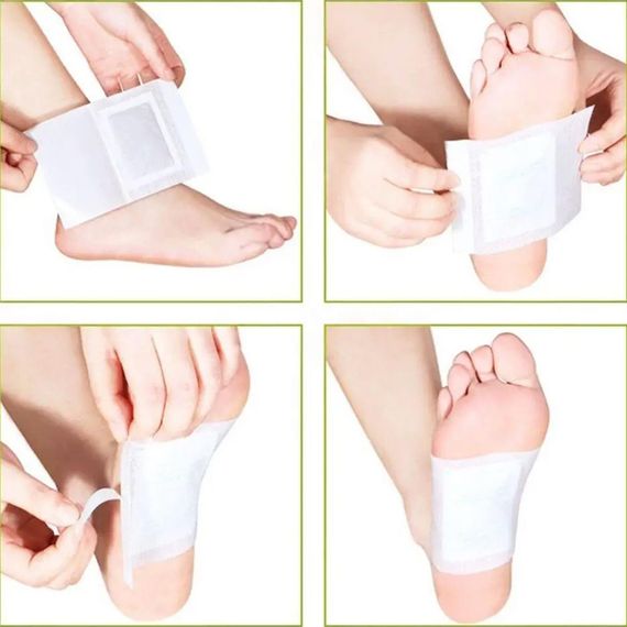 Пластир на стопи для виведення токсин (10 шт), Kiyome Kinoki / Детокс пластирі для ніг / Токсиновивідний набір пластирів | Зображення 6