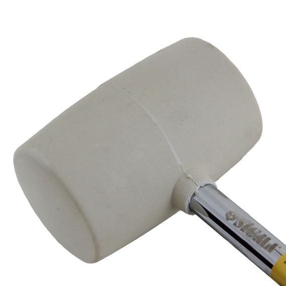 Киянка резиновая Sigma 680  г белая, металлическая обрезиненная рукоятка (4317431) | Зображення 1