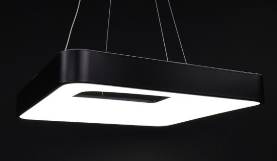 Люстра світлодіодна підвісна LED світильник для квартири на стелю лед з пультом 27552 Чорний 25-90х48х48 см. | Зображення 1