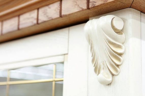 Пенал із вітражом Фрідом 790(650) х 520(450) х 2020, колір слонова кістка із золотою патиною | Зображення 5