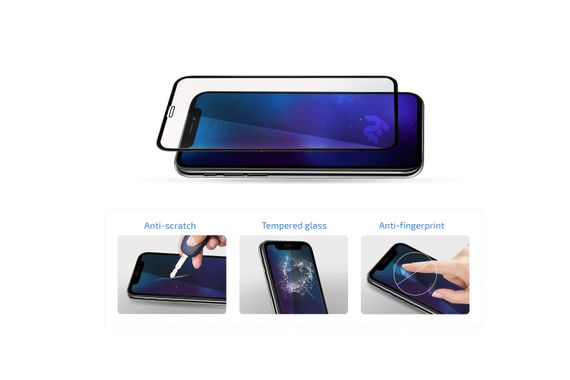 Защитное стекло 2E для Samsung  Galaxy A02(A022), 2.5D FCFG,(1 Pack), Black border (2E-G-A02-SMFCFG-BB) | Зображення 3