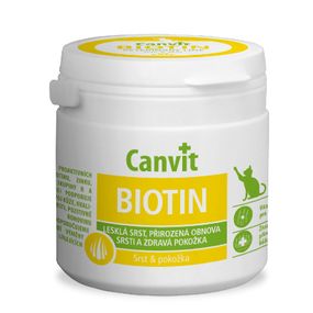 Витамины Canvit Biotin Cat для здоровья кожи и шерсти у котов 100 гр
