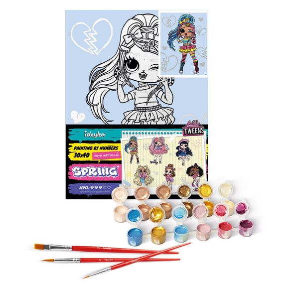 Картина по номерам "L.O.L. Surprise! Tweens Emma Emo" KHO6278, 30х40 см | Зображення 1