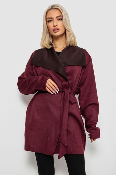 Кардиган женский однотонный, цвет сливовый, 257R001