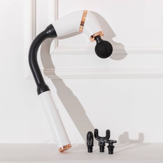 Перкусійний ручний масажер акумуляторний 17 Вт зарядка від USB до 3200 об/хв Білий HP-11-11W | Зображення 6