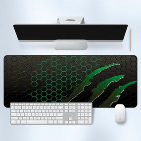 Килимок 300*800 тканинний Honeycomb з боковою прошивкою, товщина 2 мм, колір Black/Green, Пакет