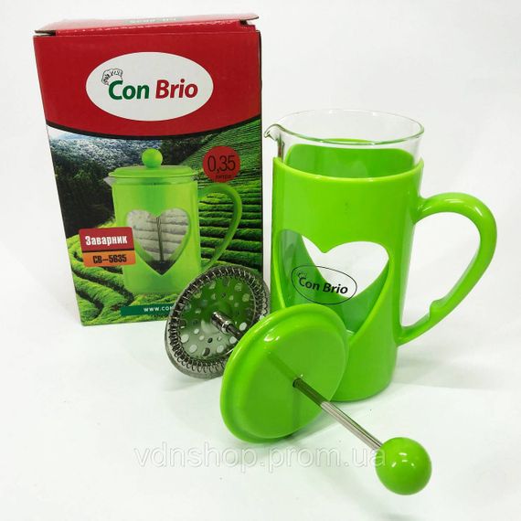 Многоразовый френч-пресс Con Brio CB-5635 350 мл, Френч-пресс из хорошего материала GO-13 | Зображення 4