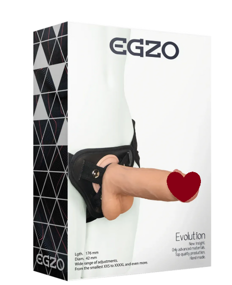 Страпон жіночий EGZO Evolution STR004 (19 см х 4,5 см) Sex Aura