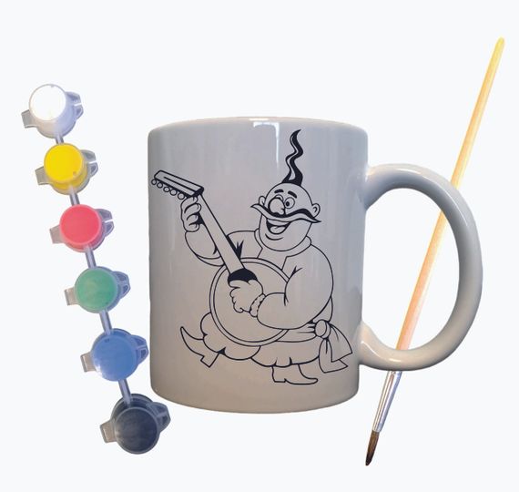 Набір для творчості кружка розмальовка "Козак" 330 мл біла | Зображення 1