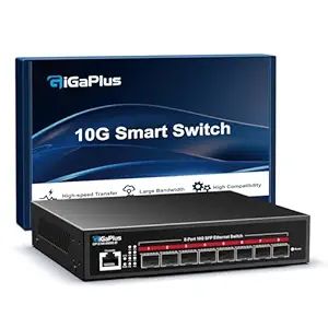 Управляемый коммутатор GigaPlus Ethernet с 8 портами 10G SFP+, Smart Management уровня 3, агрегация каналов (gp-s100-0800s-m)