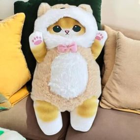 Іграшка м'яка 35см Котик у костюмчику Собачки