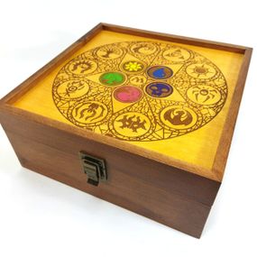 Ящик с крышкой для коллекционных карт Magic the Gathering, Pokemon, Yu-Gi-Oh 25х25х11 см Мастерская мистера