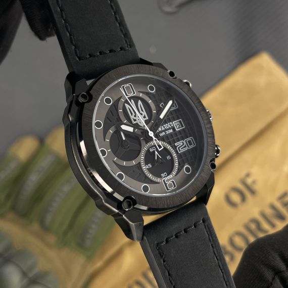 Чоловічий годинник Awarder 016 Тризуб срібло All Black | Зображення 4