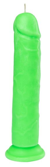 Свічка LOVE FLAME - Dildo Roma Green Fluor, CPS03-GREEN Sex Aura | Зображення 1