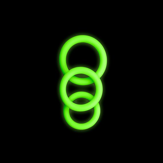 Набір ерекційних кілець - Ouch! Glow In The Dark Sex Aura | Зображення 2