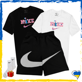 Набор шорты Nike Big Swoosh и футболки 2 шт Nike. Комплект Найк Биг Свуш XS/S