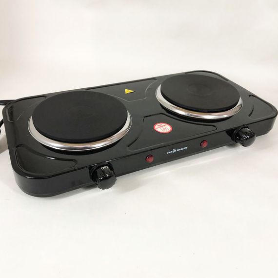 Настільна електрична плита на 2 дві конфорки Sea Breeze SB-064 2000 Вт, Плита побутова портативна HZ-39 | Зображення 1