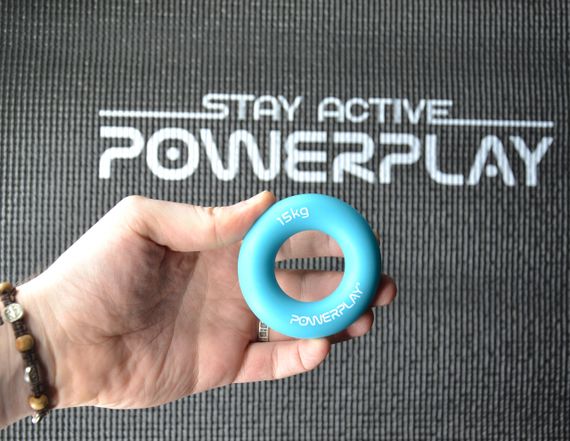Еспандер кистьовий силіконовий Паверплей PP-4324 Hand Grip Ring Light 15 кг. Блакитний | Зображення 7