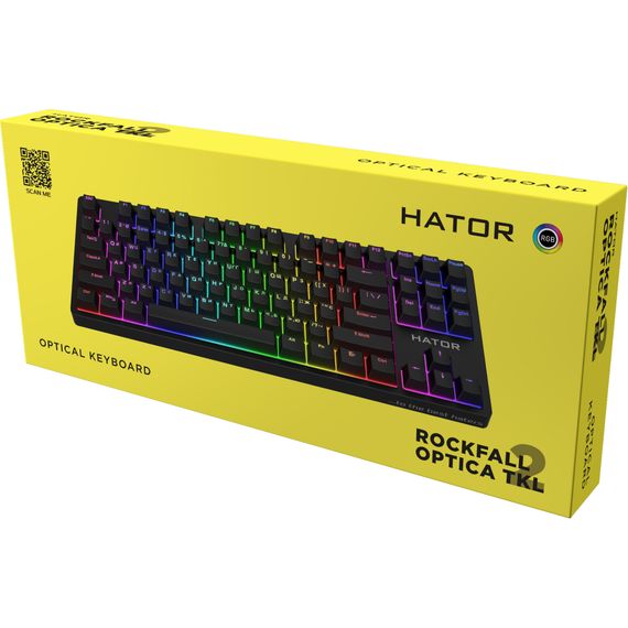 Клавіатура Hator Rockfall 2 Optica TKL Black USB Black (HTK-730) | Зображення 5
