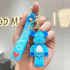 Брелок KAWS BFF Blue Колекційний Ведмедик Кавс Сувенір Дружби для Фанатів Блакитний