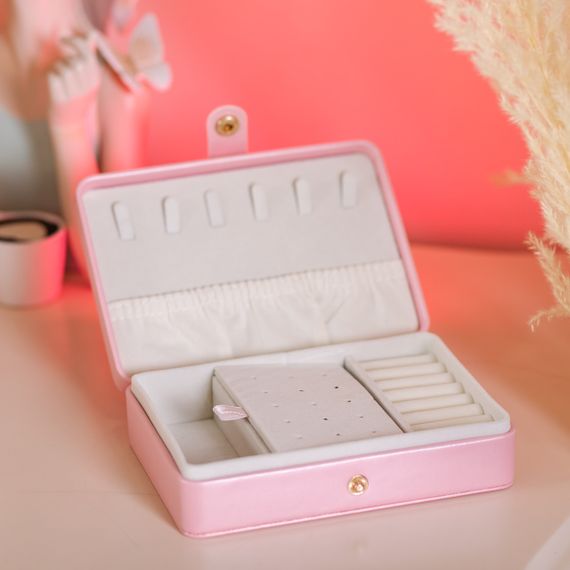 Шкатулка для украшений из эко кожи 16×11×4.7 см органайзер для ювелирных изделий HP-5-30P | Зображення 5