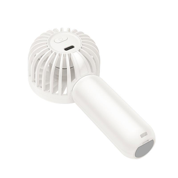 Вентилятор портативний настільний ручний Hoco HX60 1200mAh з вбудованим акумулятором, 3 режими White | Зображення 7