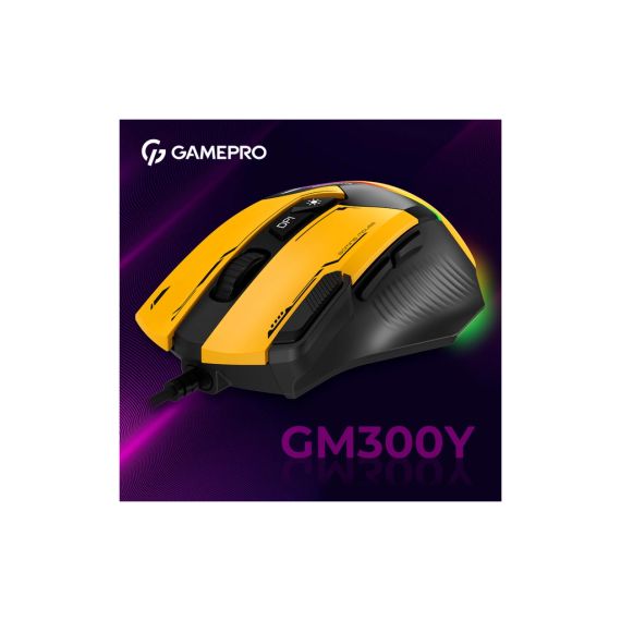 Мишка GamePro GM300Y USB Yellow/Black (GM300Y) | Зображення 5