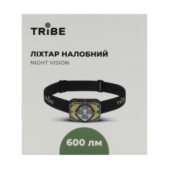 Ліхтар Tribe Night Vision налобний акумуляторний оливковий, потужний тактичний ліхтарик, трайб ліхтар для походу | Зображення 7