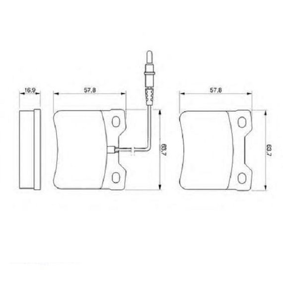 Тормозные колодки Bosch дисковые задние MB V-Class/Vito ''R ''>>03 0986494000 | Зображення 1
